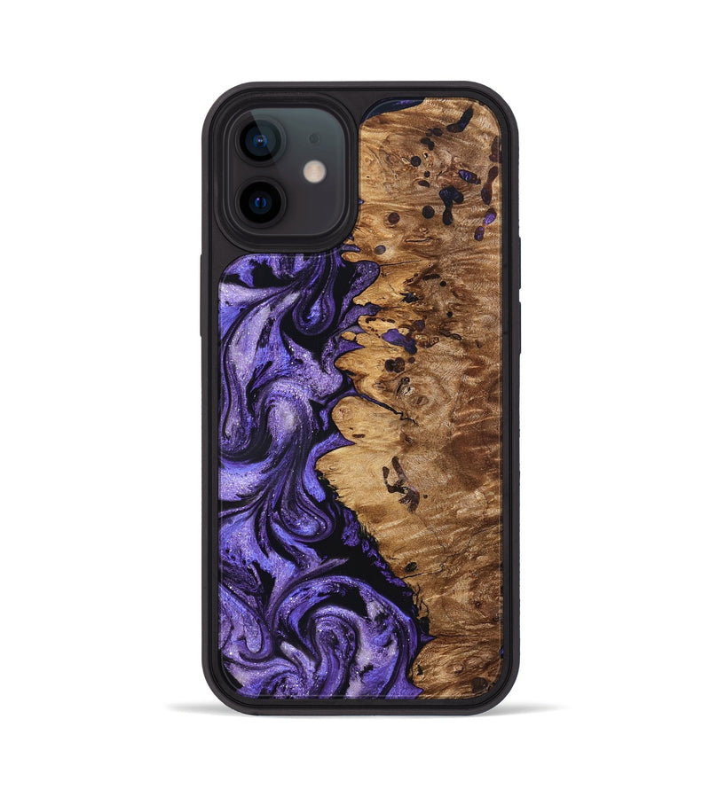 iPhone 12 Wood Phone Case - Dessie (Purple, 827330)