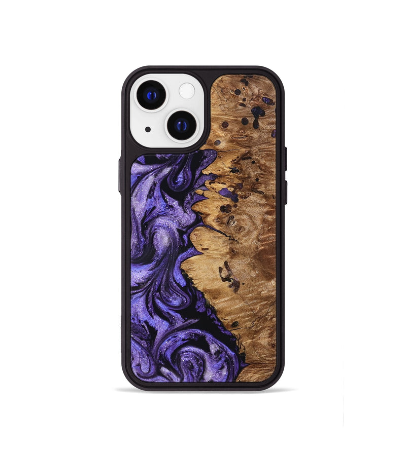 iPhone 13 mini Wood Phone Case - Dessie (Purple, 827330)