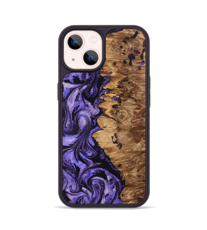 iPhone 14 Wood Phone Case - Dessie (Purple, 827330)