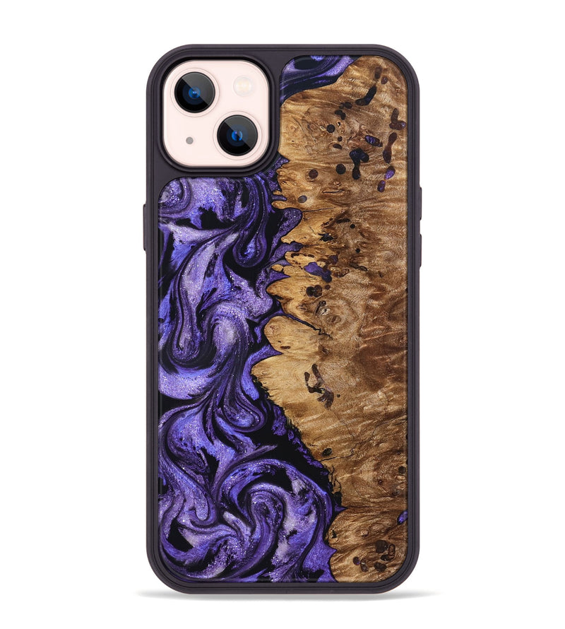 iPhone 14 Plus Wood Phone Case - Dessie (Purple, 827330)