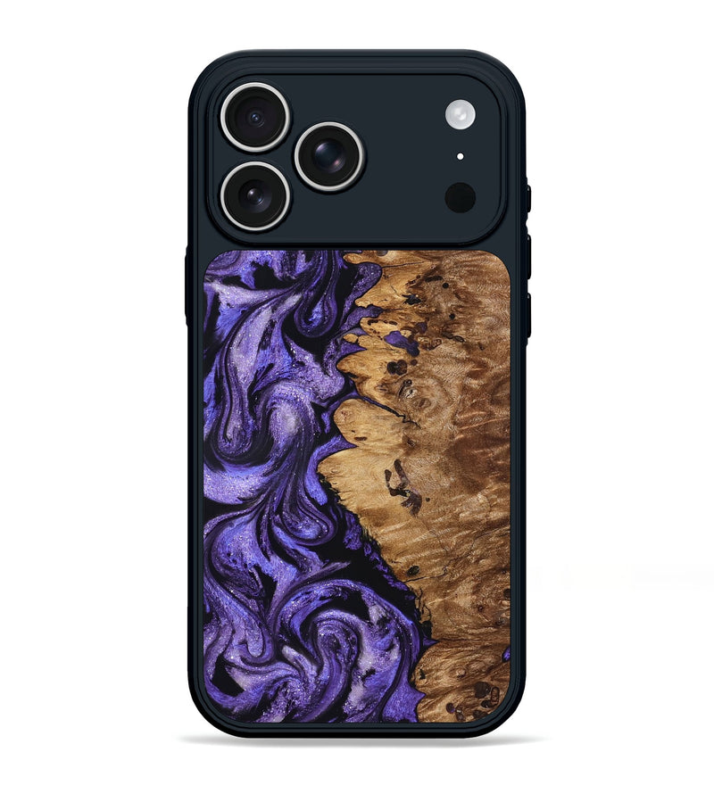 iPhone 17 Pro Max Wood Phone Case - Dessie (Purple, 827330)