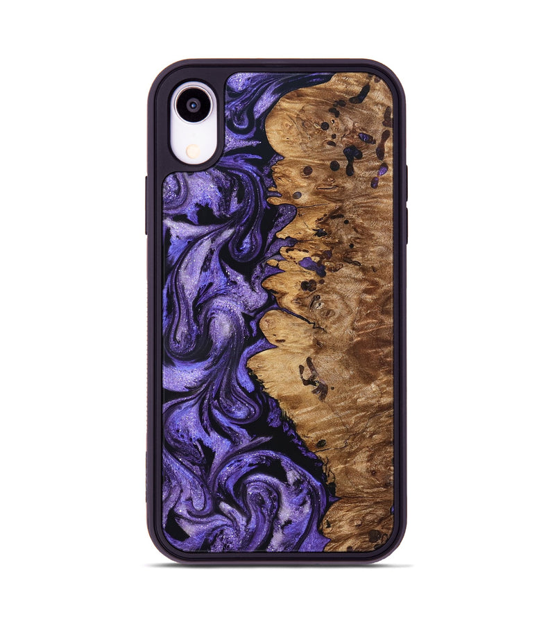 iPhone Xr Wood Phone Case - Dessie (Purple, 827330)