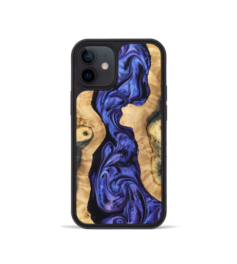 iPhone 12 mini Wood Phone Case - Anton (Purple, 827331)