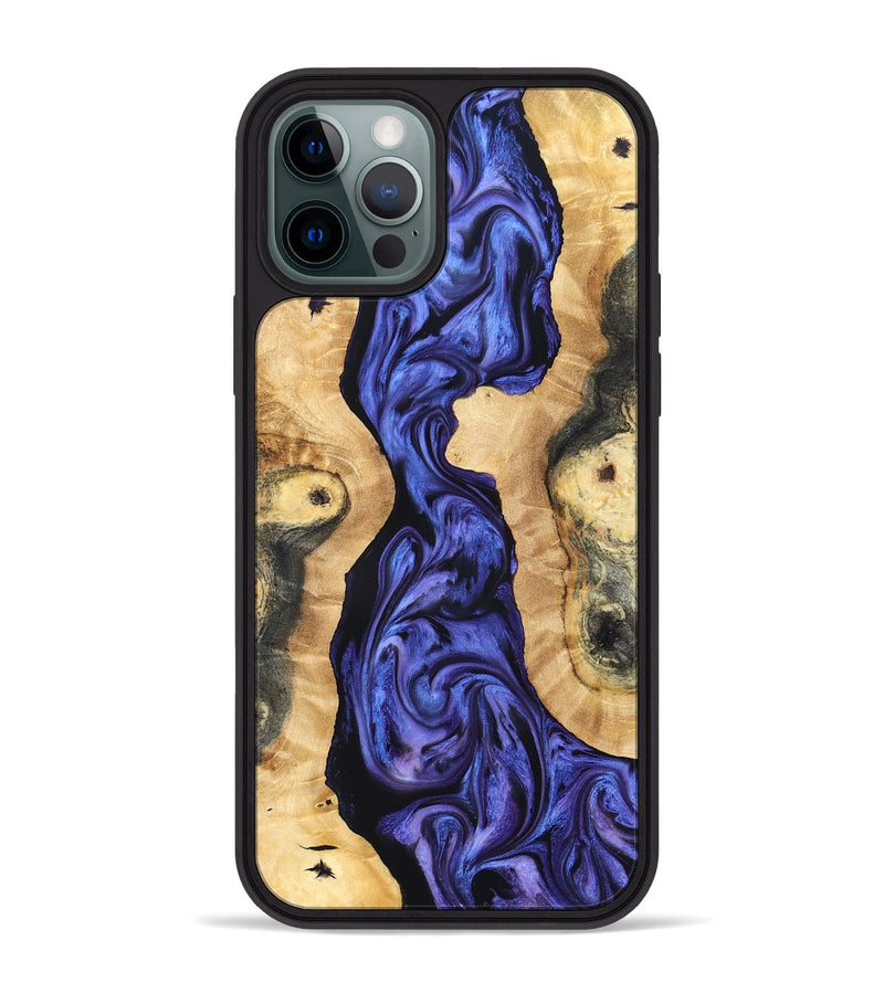 iPhone 12 Pro Max Wood Phone Case - Anton (Purple, 827331)