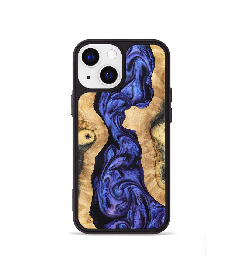 iPhone 13 mini Wood Phone Case - Anton (Purple, 827331)