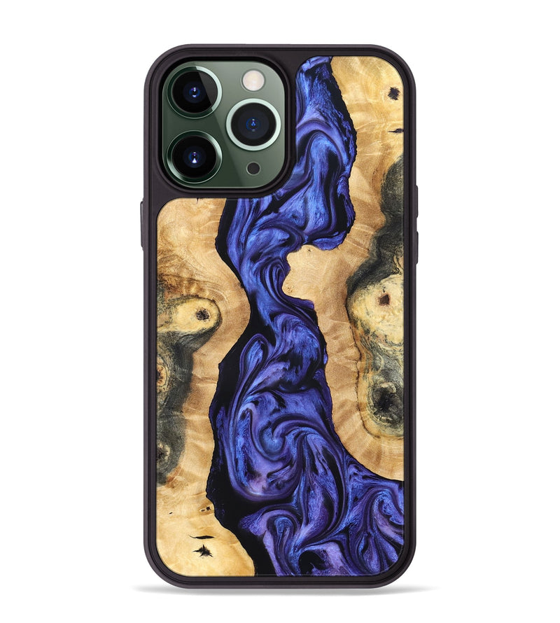 iPhone 13 Pro Max Wood Phone Case - Anton (Purple, 827331)