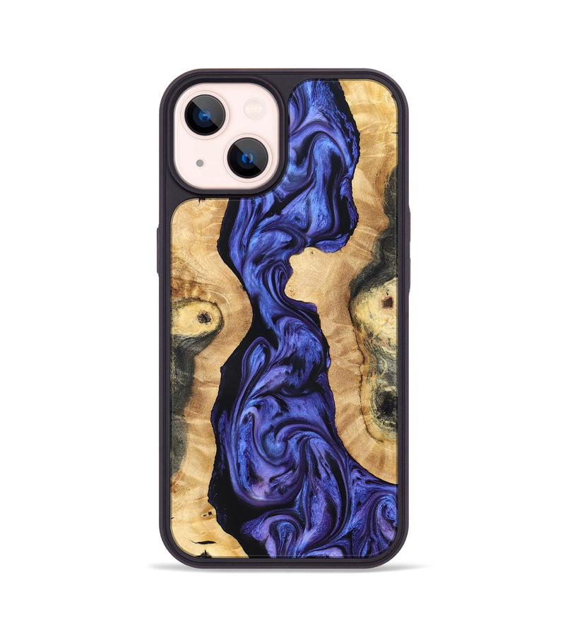 iPhone 14 Wood Phone Case - Anton (Purple, 827331)