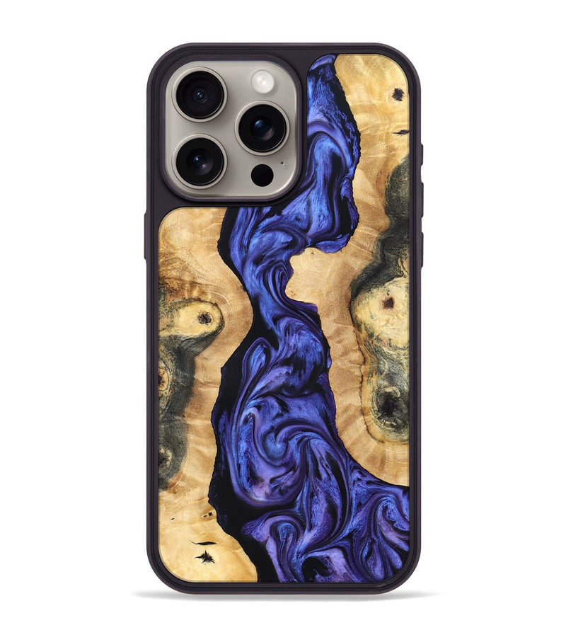 iPhone 15 Pro Max Wood Phone Case - Anton (Purple, 827331)