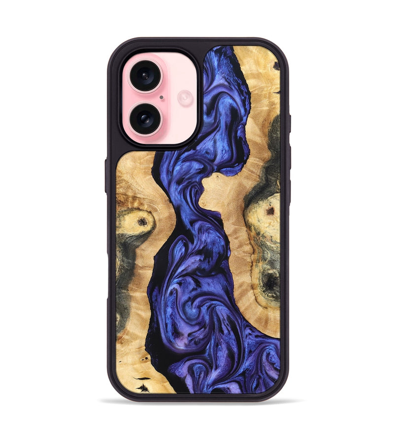iPhone 16 Wood Phone Case - Anton (Purple, 827331)