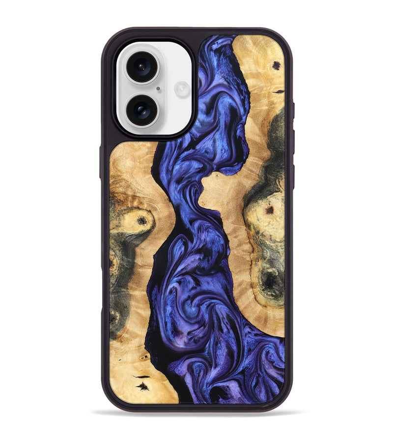 iPhone 16 Plus Wood Phone Case - Anton (Purple, 827331)