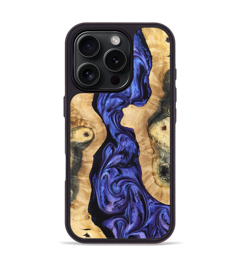 iPhone 16 Pro Wood Phone Case - Anton (Purple, 827331)