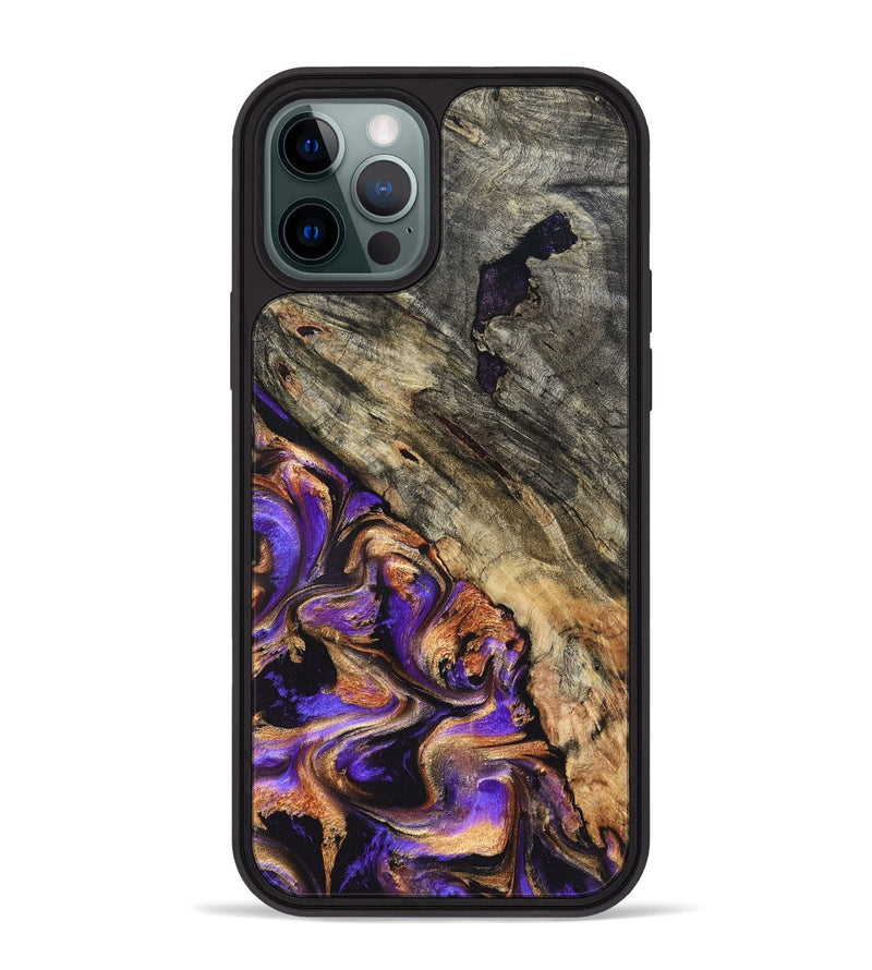 iPhone 12 Pro Max Wood Phone Case - Oscar (Purple, 827332)