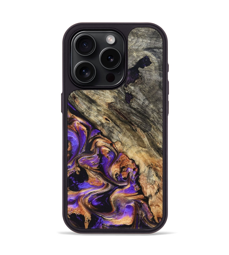 iPhone 15 Pro Wood Phone Case - Oscar (Purple, 827332)