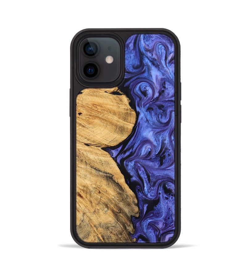 iPhone 12 Wood Phone Case - Chana (Purple, 827333)