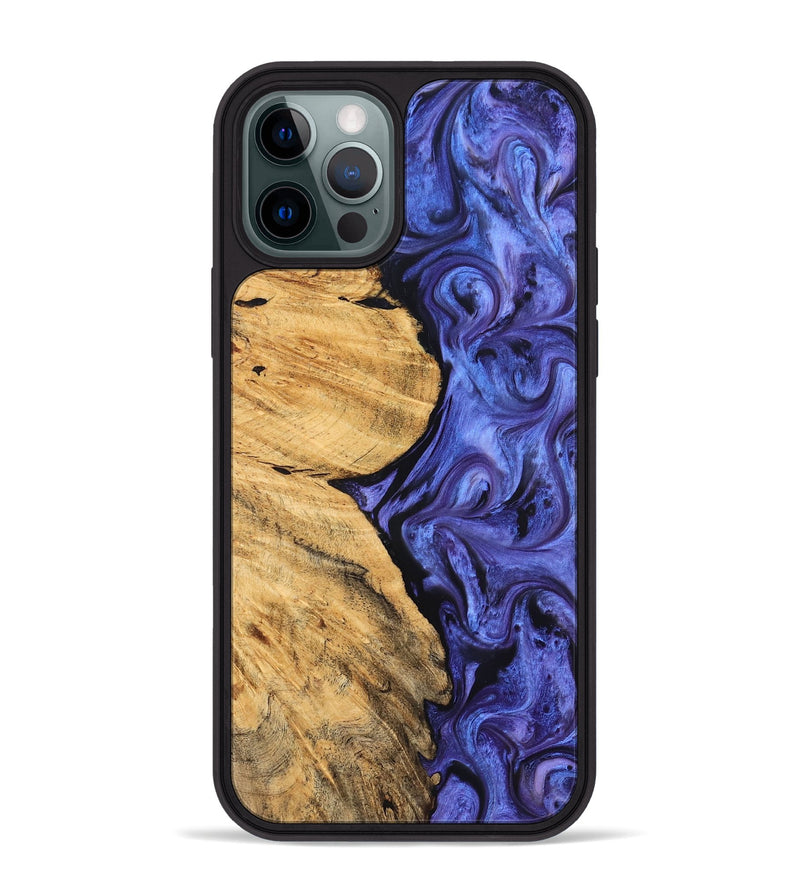 iPhone 12 Pro Max Wood Phone Case - Chana (Purple, 827333)