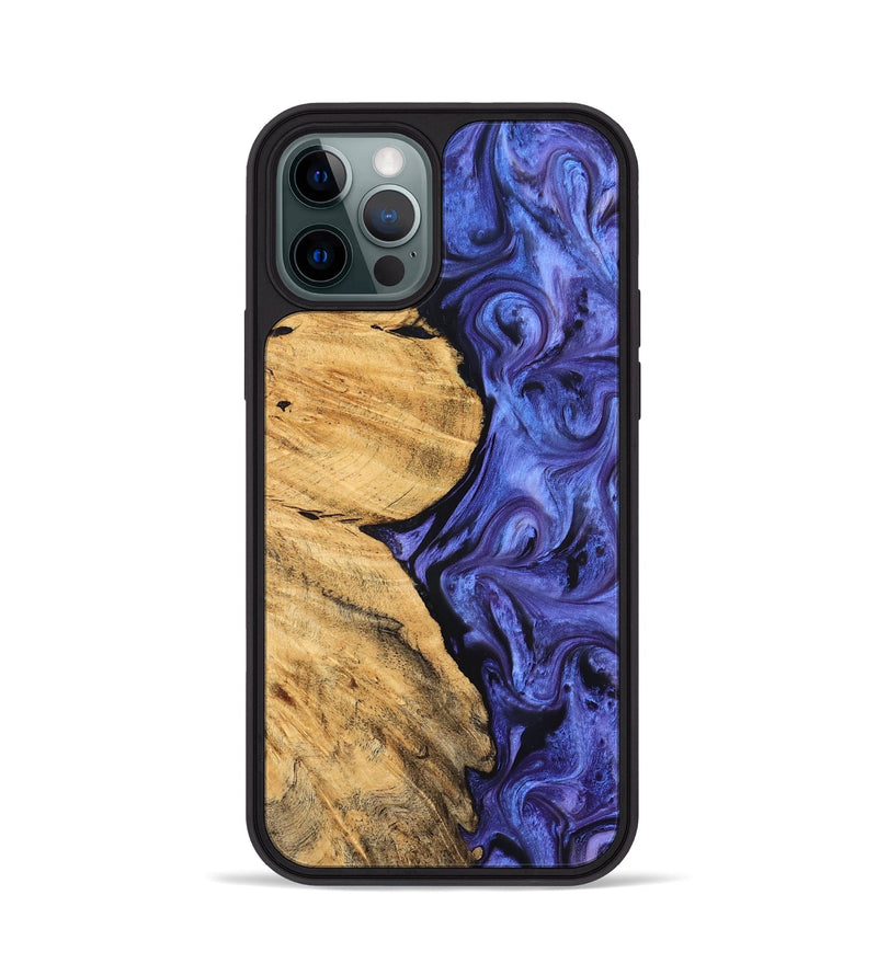 iPhone 12 Pro Wood Phone Case - Chana (Purple, 827333)