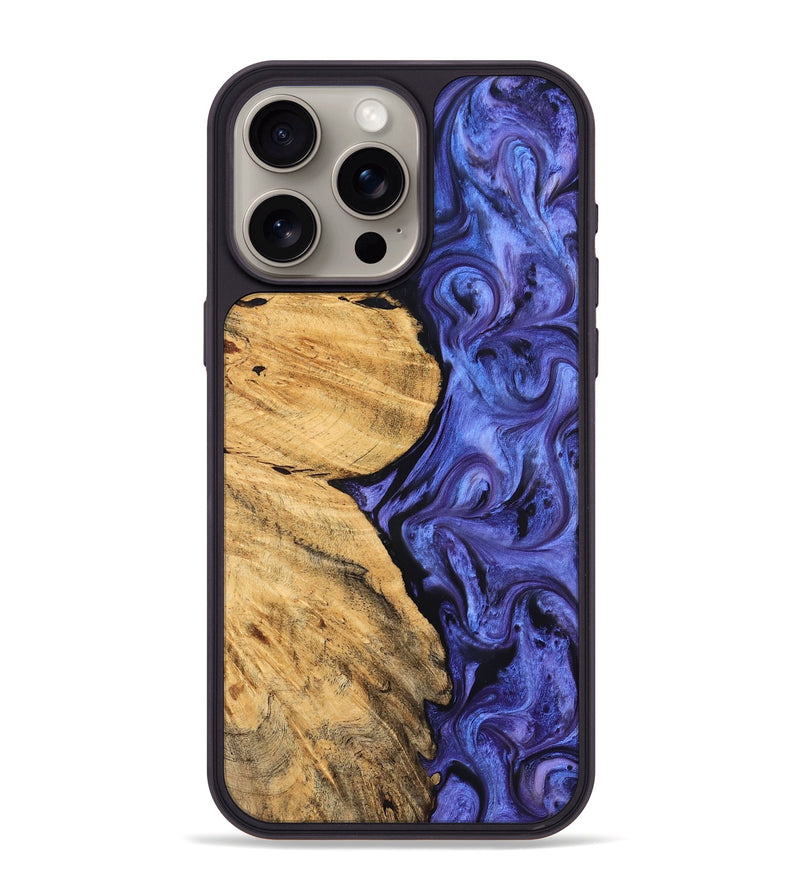 iPhone 15 Pro Max Wood Phone Case - Chana (Purple, 827333)