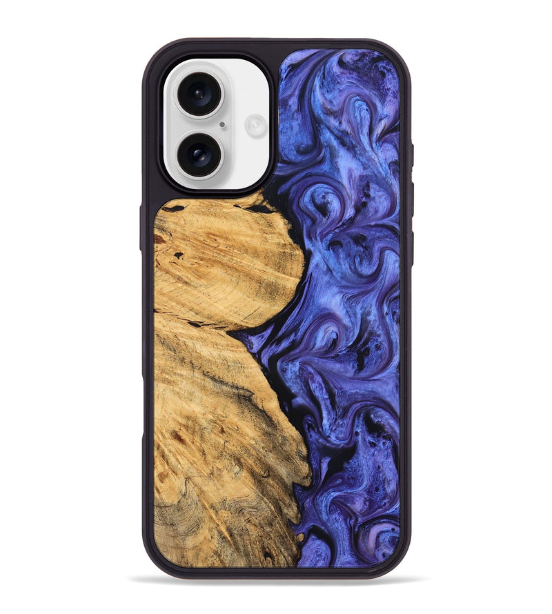 iPhone 16 Plus Wood Phone Case - Chana (Purple, 827333)
