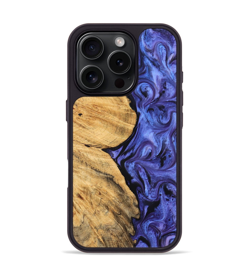 iPhone 16 Pro Wood Phone Case - Chana (Purple, 827333)
