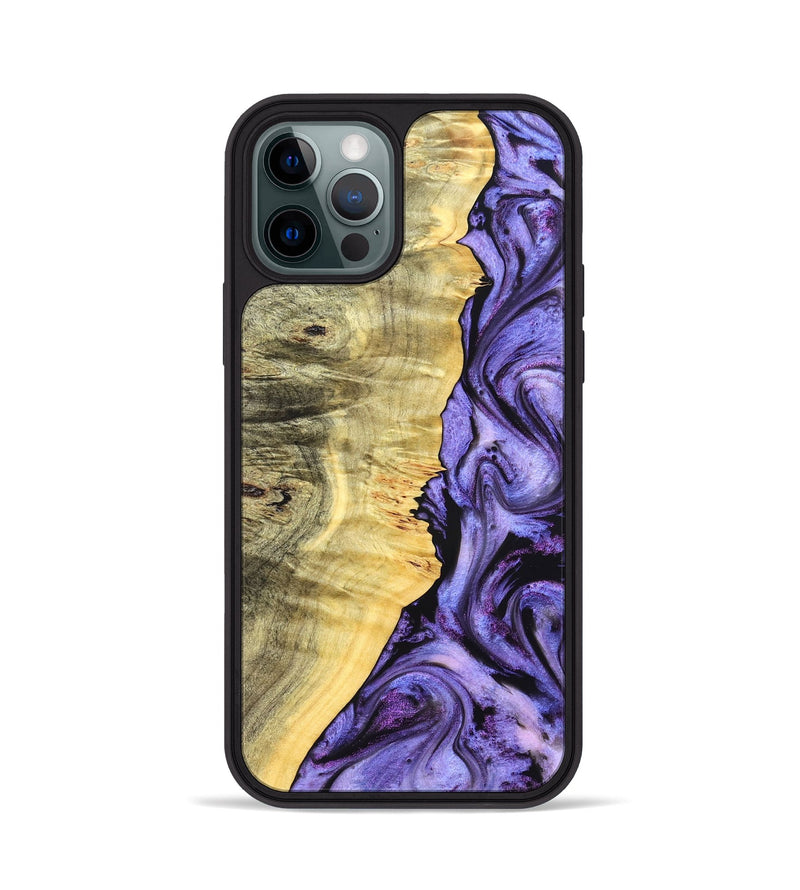 iPhone 12 Pro Wood Phone Case - Dixie (Purple, 827334)