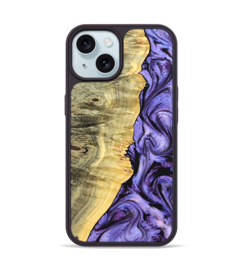 iPhone 15 Wood Phone Case - Dixie (Purple, 827334)