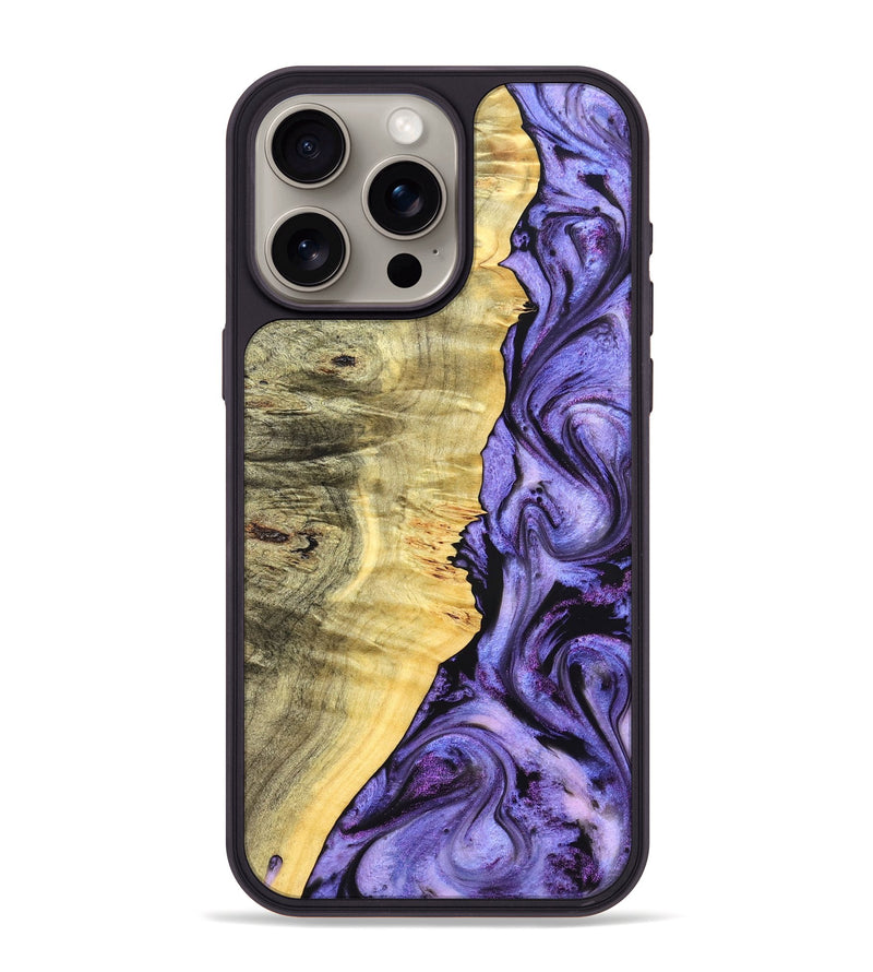 iPhone 15 Pro Max Wood Phone Case - Dixie (Purple, 827334)
