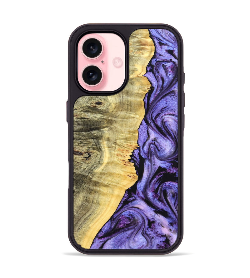 iPhone 16 Wood Phone Case - Dixie (Purple, 827334)