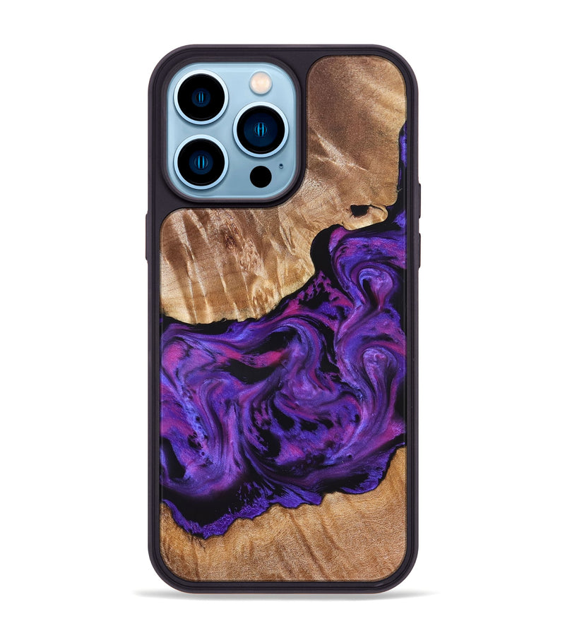 iPhone 14 Pro Max Wood Phone Case - Doc (Purple, 827335)