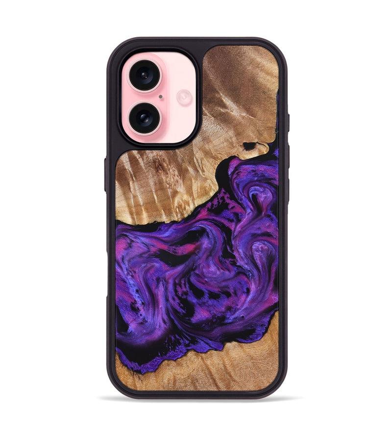 iPhone 16 Wood Phone Case - Doc (Purple, 827335)