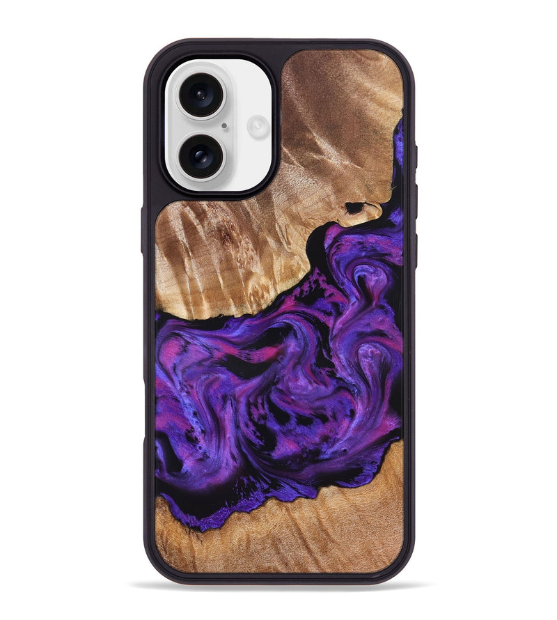 iPhone 16 Plus Wood Phone Case - Doc (Purple, 827335)