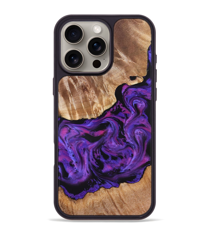 iPhone 16 Pro Max Wood Phone Case - Doc (Purple, 827335)