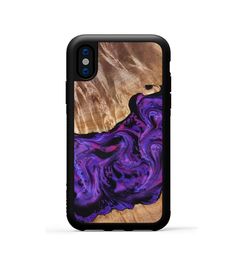 iPhone Xs Wood Phone Case - Doc (Purple, 827335)