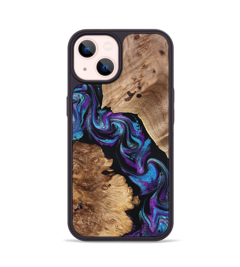 iPhone 14 Wood Phone Case - Jorden (Purple, 827336)