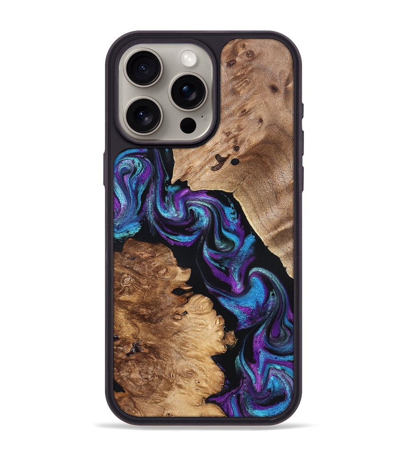 iPhone 15 Pro Max Wood Phone Case - Jorden (Purple, 827336)