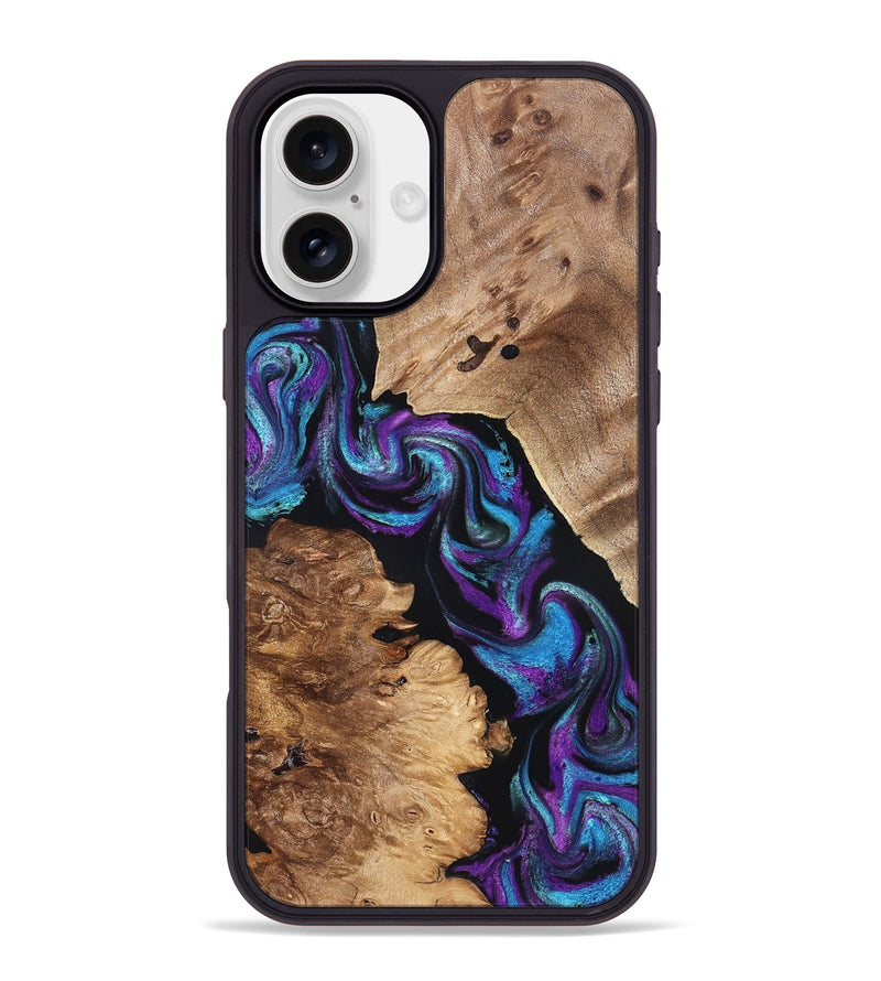 iPhone 16 Plus Wood Phone Case - Jorden (Purple, 827336)