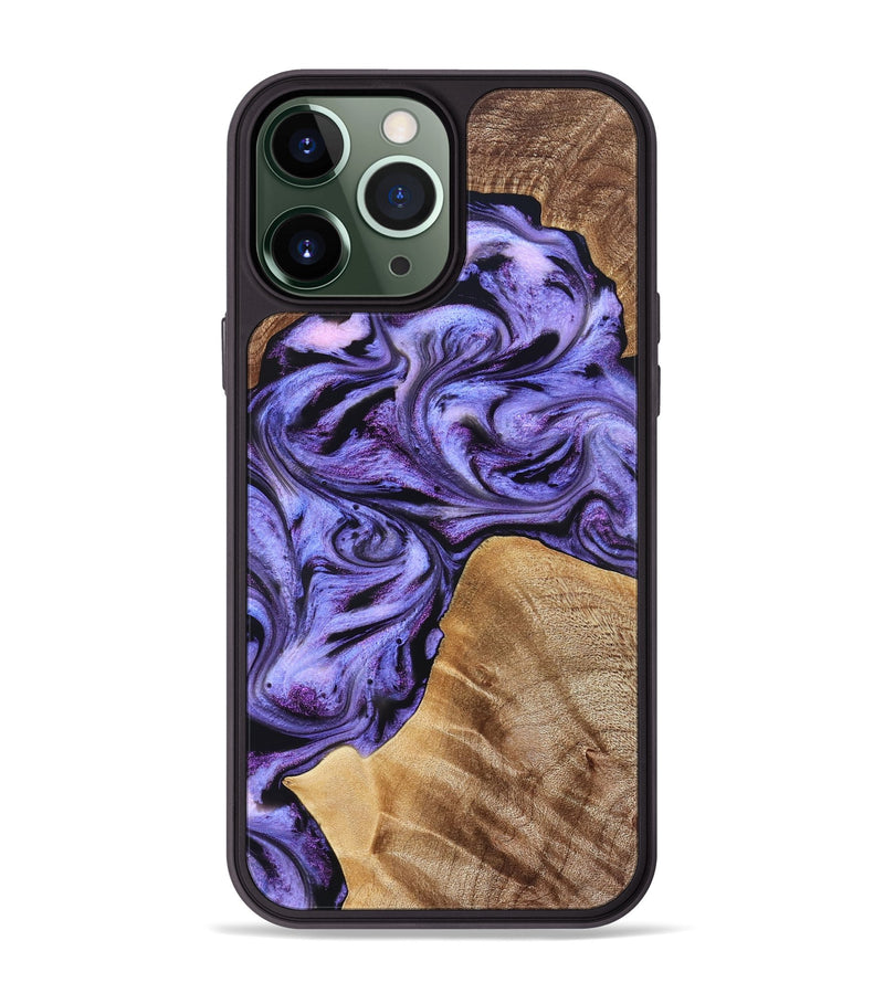 iPhone 13 Pro Max Wood Phone Case - Liberty (Purple, 827337)
