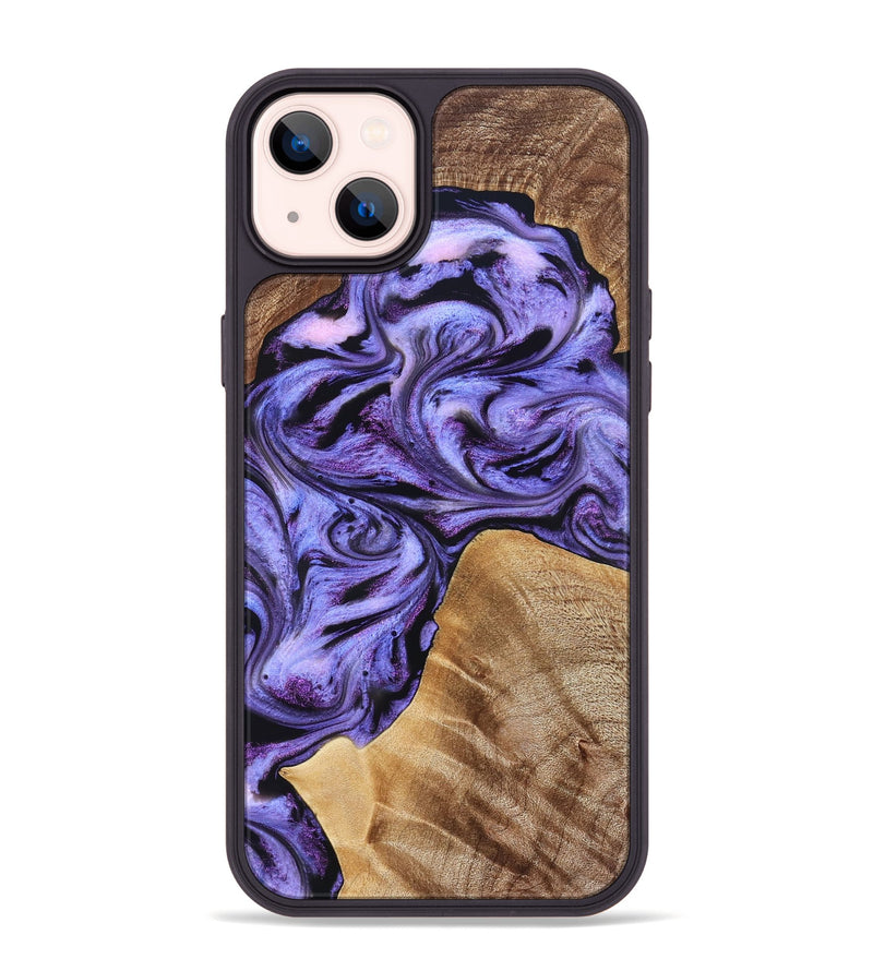 iPhone 14 Plus Wood Phone Case - Liberty (Purple, 827337)