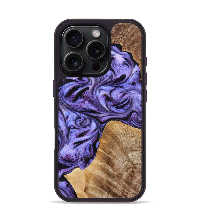 iPhone 16 Pro Wood Phone Case - Liberty (Purple, 827337)
