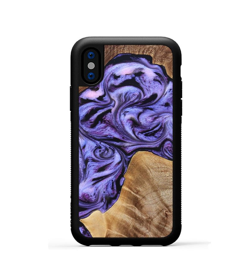 iPhone Xs Wood Phone Case - Liberty (Purple, 827337)
