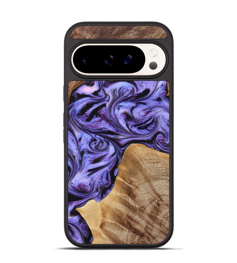 Pixel 9 Wood Phone Case - Liberty (Purple, 827337)