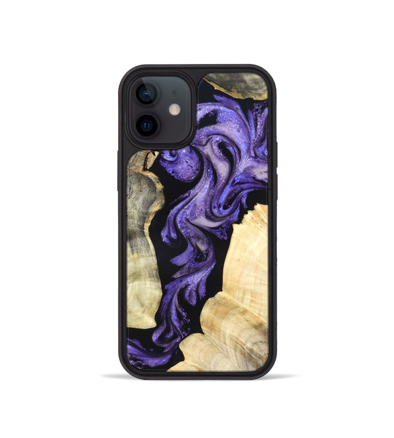 iPhone 12 mini Wood Phone Case - Devyn (Purple, 827338)