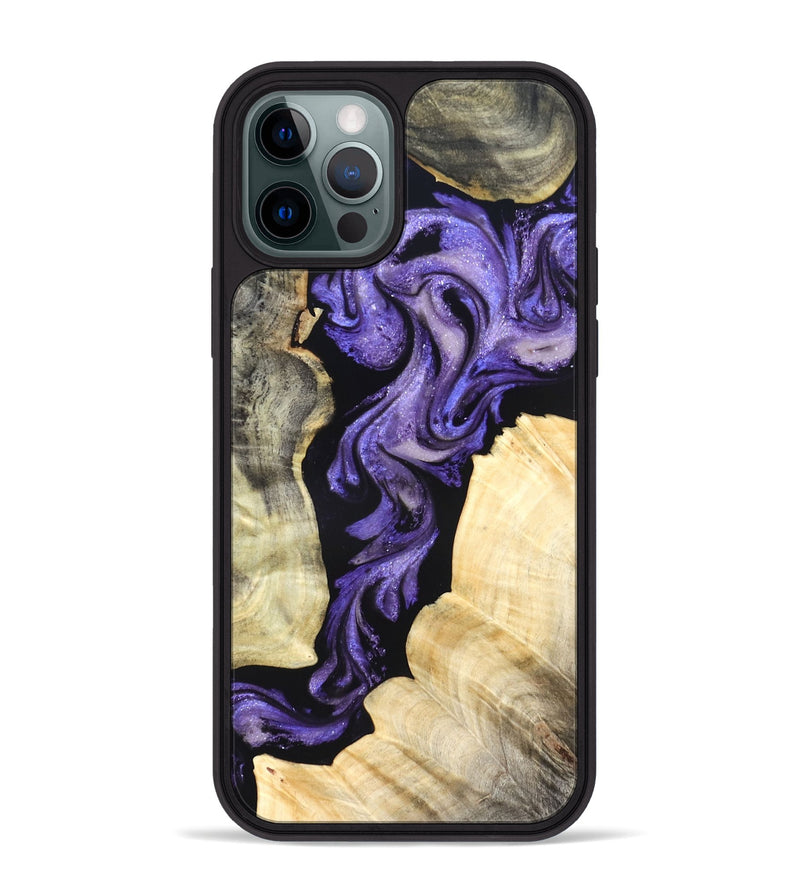 iPhone 12 Pro Max Wood Phone Case - Devyn (Purple, 827338)
