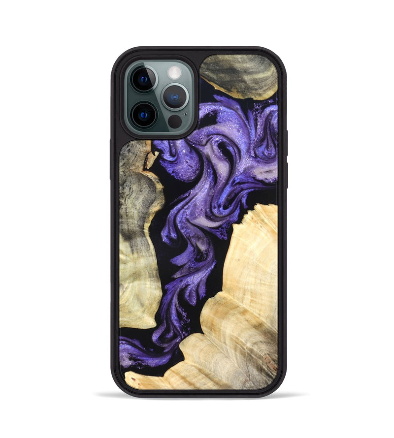 iPhone 12 Pro Wood Phone Case - Devyn (Purple, 827338)