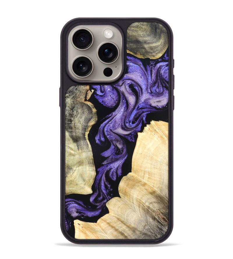 iPhone 15 Pro Max Wood Phone Case - Devyn (Purple, 827338)