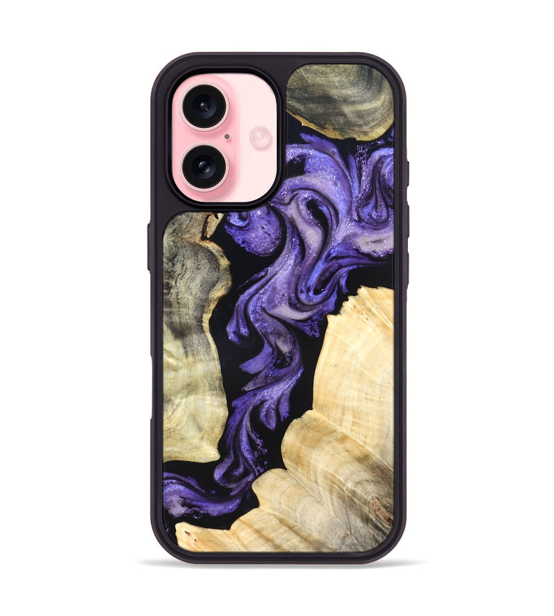 iPhone 16 Wood Phone Case - Devyn (Purple, 827338)