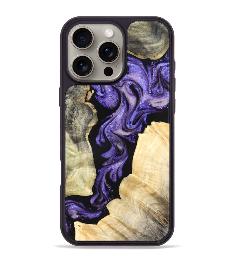 iPhone 16 Pro Max Wood Phone Case - Devyn (Purple, 827338)