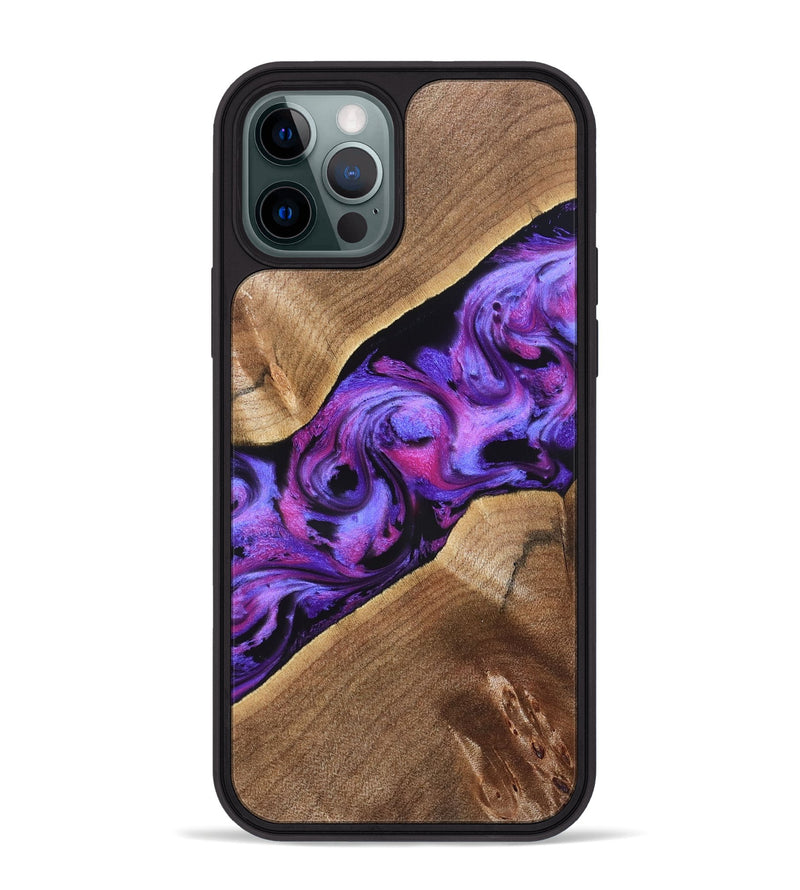 iPhone 12 Pro Max Wood Phone Case - Corey (Purple, 827339)