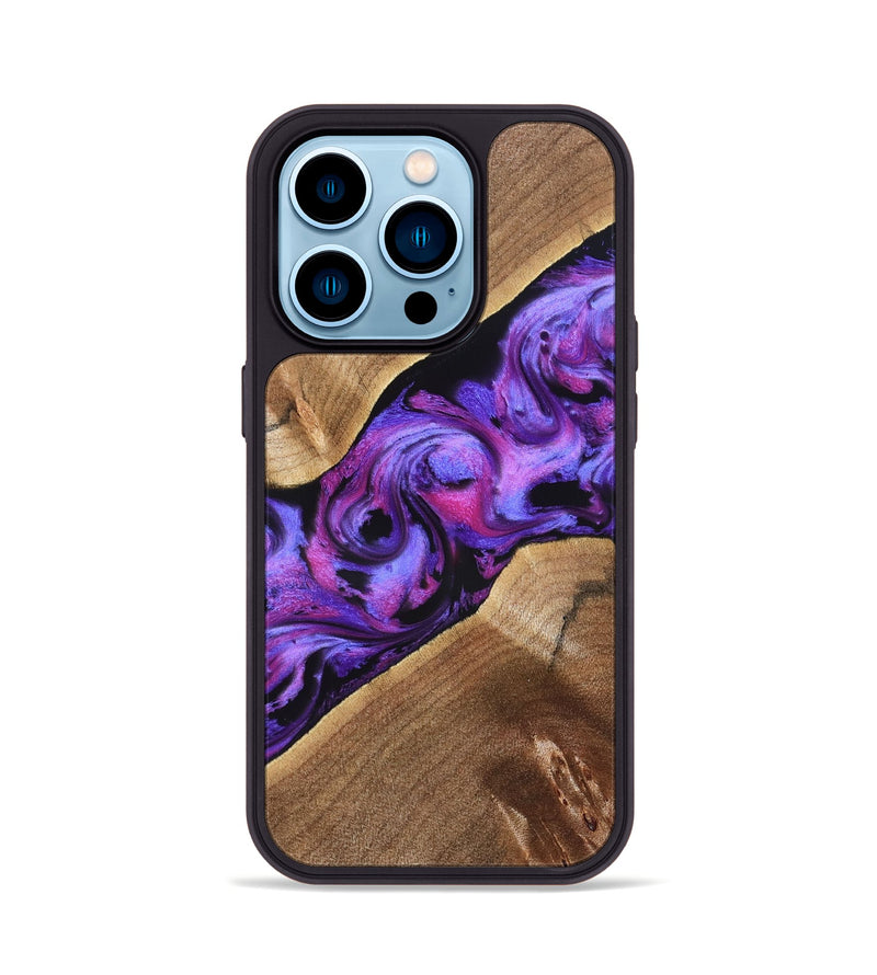 iPhone 14 Pro Wood Phone Case - Corey (Purple, 827339)