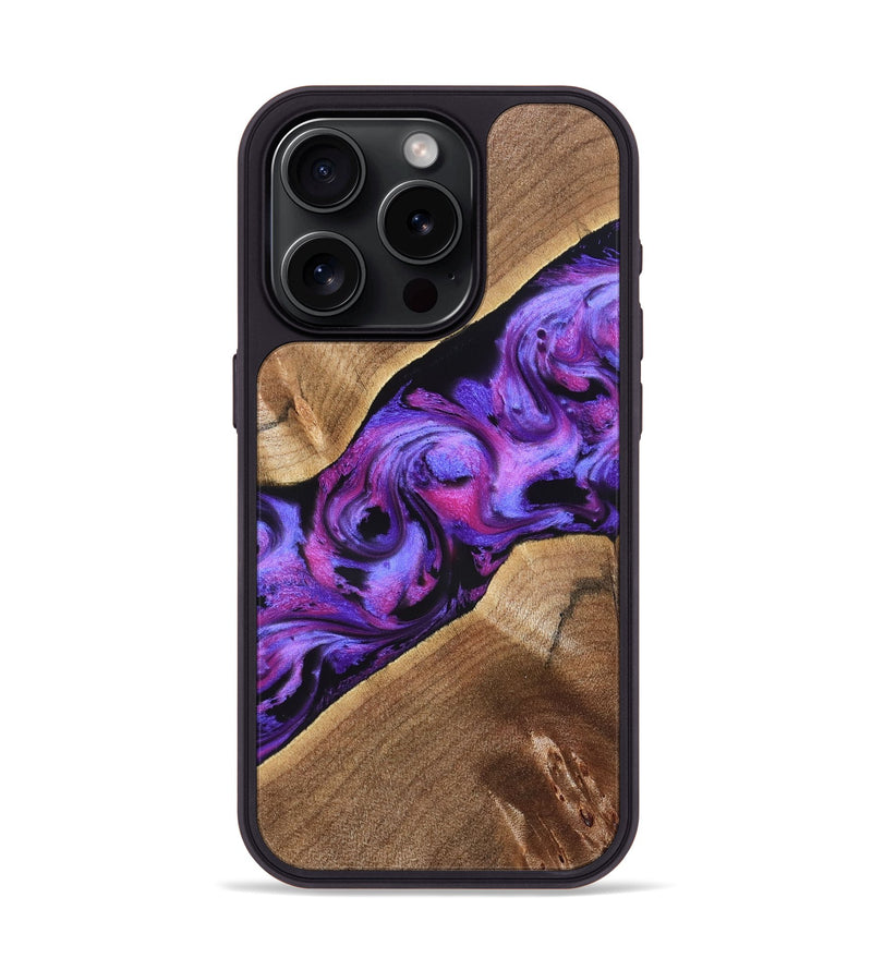 iPhone 15 Pro Wood Phone Case - Corey (Purple, 827339)