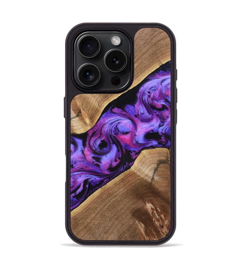 iPhone 16 Pro Wood Phone Case - Corey (Purple, 827339)